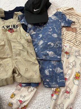 Nike Black Cap with Navy Space-Print Tee & Shorts Set